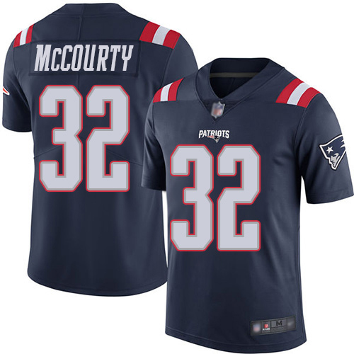 New England Patriots Football #32 Rush Vapor Limited Navy Blue Men Devin McCourty NFL Jersey->youth nfl jersey->Youth Jersey